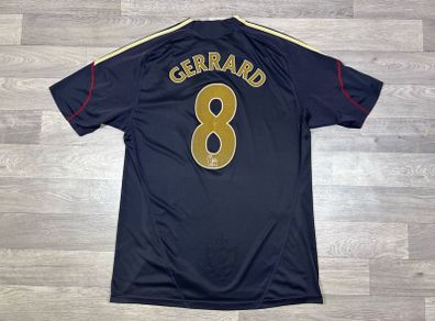 Vintage 2009 Liverpool Steven Gerrard Player Issue Unsponsored Away Jersey Shirt Mens XL