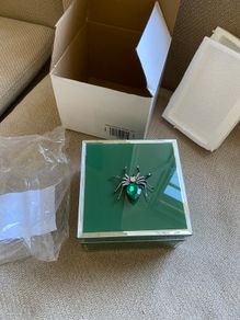 Brand New Green Jeweled Box Storage