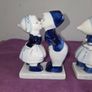 Pair of Delft Blue Kissing Couple Figures Image 2