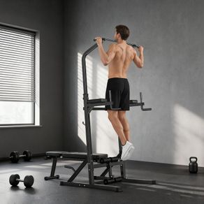 Multifunction Power Tower with Adjustable Weight Bench