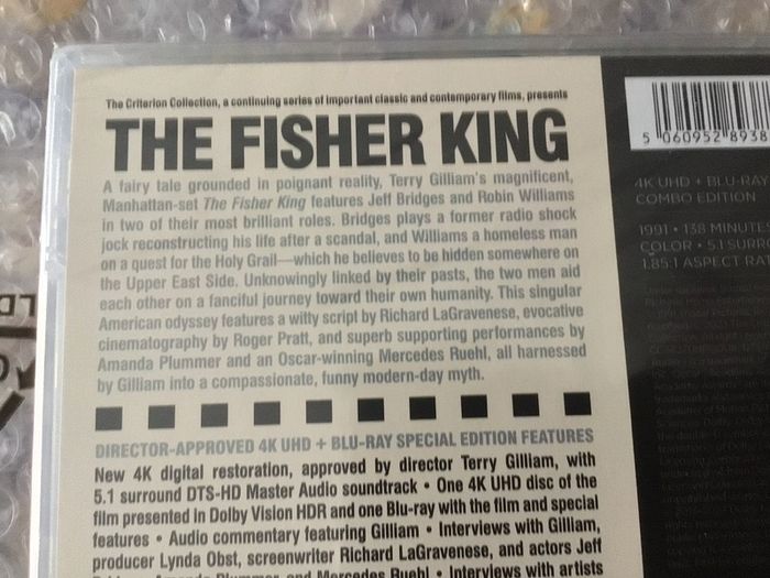 The Fisher King [4K UHD + Blu-Ray] (Criterion Collection) -Sealed