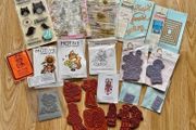 Big BUNDLE of craft stuff, STAMPS &amp; Cutting plates. NEW &amp; Used