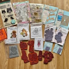Big BUNDLE of craft stuff, STAMPS & Cutting plates. NEW & Used