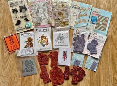 Big BUNDLE of craft stuff, STAMPS & Cutting plates. NEW & Used
