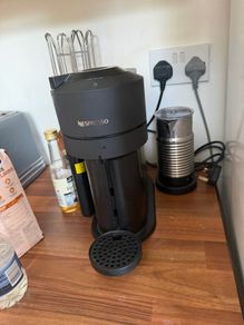 nespresso coffee machine and frother