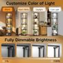 67 Glass Display Shelf with Dimmable LED Floor Lamp, Collectibles Display Cabinet with Remote & App Control, 5 Tier Open Bookshelf Lamp for Living Room, Bedroom, Office, Home Decor, Black Image 4
