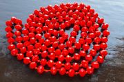 Red coral long necklace