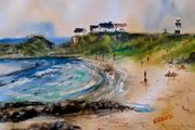 stroove beach donegal watercolour