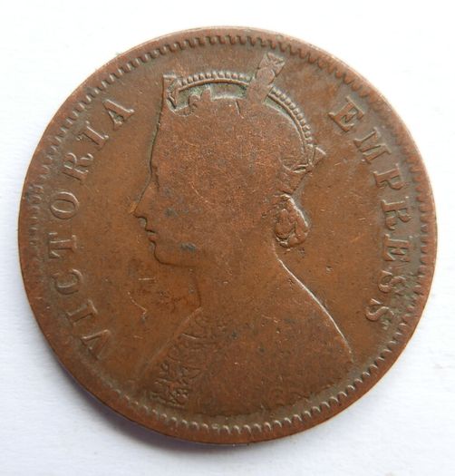 BRITISH INDIA 1886 1/4 Anna Queen Victoria Empress