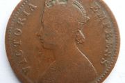 BRITISH INDIA 1886 1/4 Anna Queen Victoria Empress