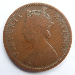 BRITISH INDIA 1886 1/4 Anna Queen Victoria Empress