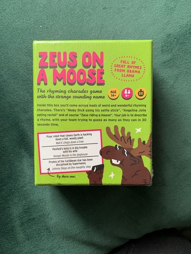Brand new Zeus on a Moose Party Game