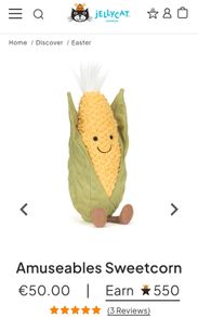 Jellycat Amuseables Sweetcorn