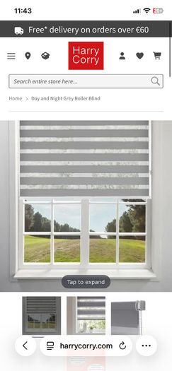 Harry Corry Day & Night Roller blind 150cm