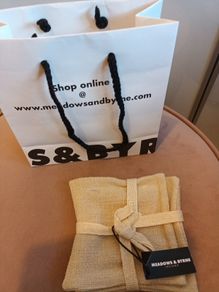 4 slub cotton coasters from Meadows &Byrne