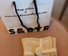 4 slub cotton coasters from Meadows &Byrne