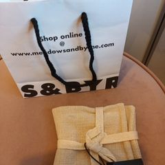 4 slub cotton coasters from Meadows &Byrne