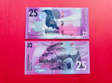 Seychelles   25  Rupees  2016  Pick  48  Unc