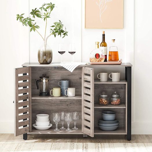 _Storage Cabinet, Sideboard, with 2 Door Cupboard, Adjustable Shelves