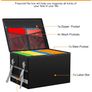 File Box with Lock,Fireproof Document Box with Handle and Zipper,Collapsible File Organiser,Home Office Fire Safe Storage Filing Box for A4 Suspension File Folder Image 4