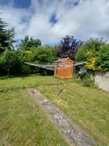 Rotary clothes line, aluminium.