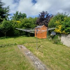 Rotary clothes line, aluminium.