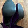 Purple swede high heels Image 4