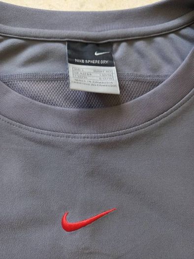 Nike Mens SPHERE DRY Running T-Shirt Large Grey & Orange