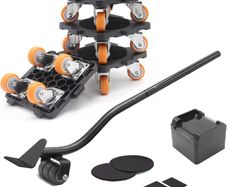 Furniture Mover, Furniture Lifter Sliders Movers Tool Set with 4 Castors, Double Bearing & 1.25in 360 Degree Rotation Castors Furniture Dolly, Dollies for Moving Heavy Furniture, 400 KG Capacity