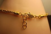 22 kt Vermeil Sterling Hard Gold Plated Silver Byzantine Link Bracelet