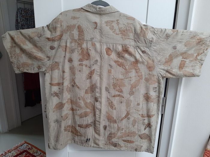 Eco-print 2XXL Silk Shirt (men's cut)