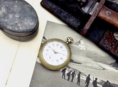 Late 1800s Silver Swiss Made Antique Pocket Watch