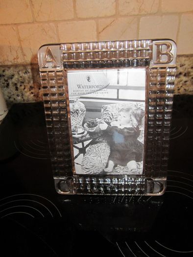 Waterford crystal baby photo frame