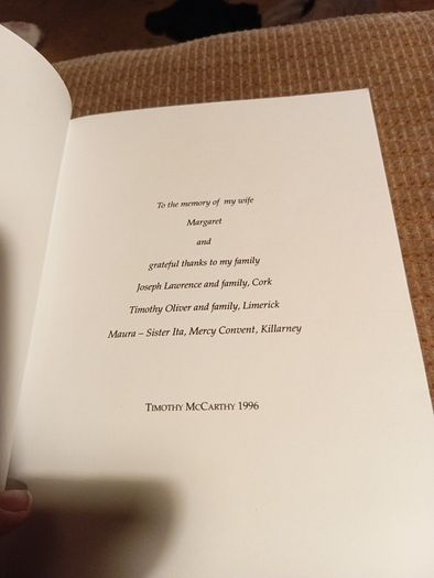 1996 Killarney top of towns. Recollections of a Lifetime. Tim McCarthy. Signed. Ireland. Tradition.