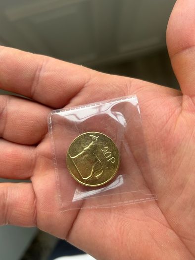 coin 20p 1985 reproduction