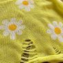 Brand New Semi-Sheer Distressed Knit Sweater Image 2