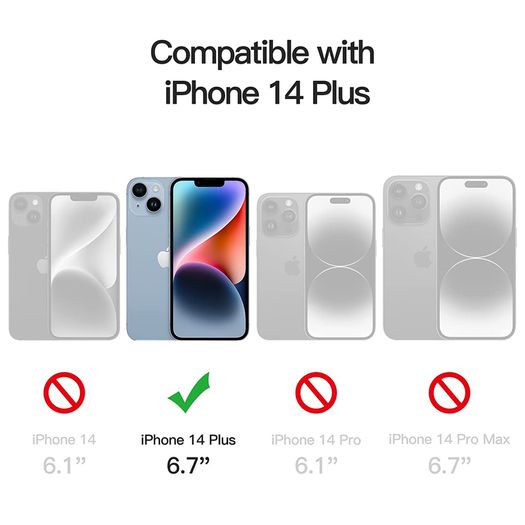 For iPhone 14 Plus Tempered Glass Screen Protector Saver Cover Case Friendly New - FHT33IPTG