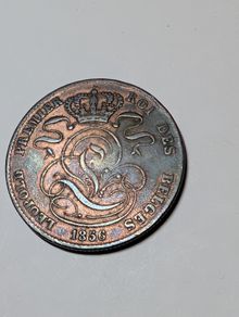 Belgium 5 Cent 1856