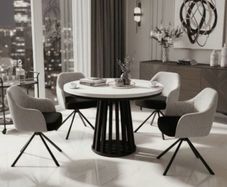 Tovo Extendable Round Dining Table up 180