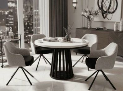 Tovo Extendable Round Dining Table up 180
