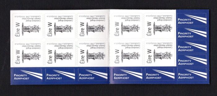 2018 Ireland Donore Handle W Value Self-Adhesive Definitive Stamp Booklet Mint Never Hinged (MNH). Hibernian HB226