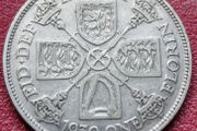 1930 United Kingdom  1 Florin - George V 3rd issue Silver coin