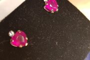 14 ct gold earrings 2.38 carat African Rubies