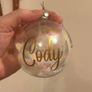 Personalised Glass Christmas baubles Image 3
