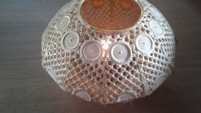 Decorative metal candle holder