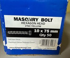 Masonary Bolts Box of 50
