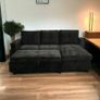 Black Storage Sofa bed chaiselongue Image 6