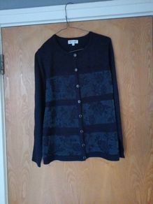 Fay Louise Navy Cardigan  .  S. M - 12-14.