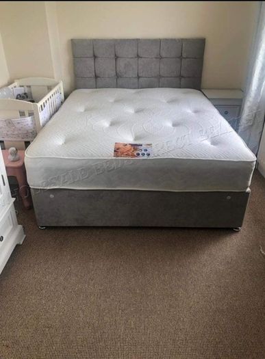 Brand New Stylish king Divan Beds.. Multiple Options Of Headboards. Tufted Memory Foam Mattresses Available. Drawers Storage Available