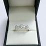 Brand New 18ct White Gold Triple Flower Cluster Diamond Ring Image 2